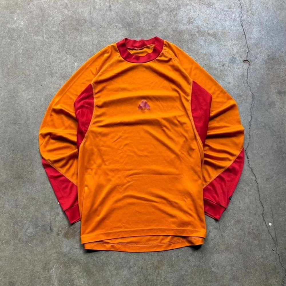 ACG Nike orange and red long sleeve workout shirt Size men's large
